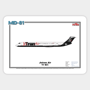 McDonnell Douglas MD-81 - Jetran Air (Art Print) Sticker